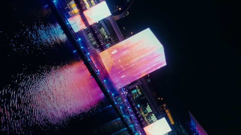 Space to Dream waterfall installation, Vivid Sydney 2025
